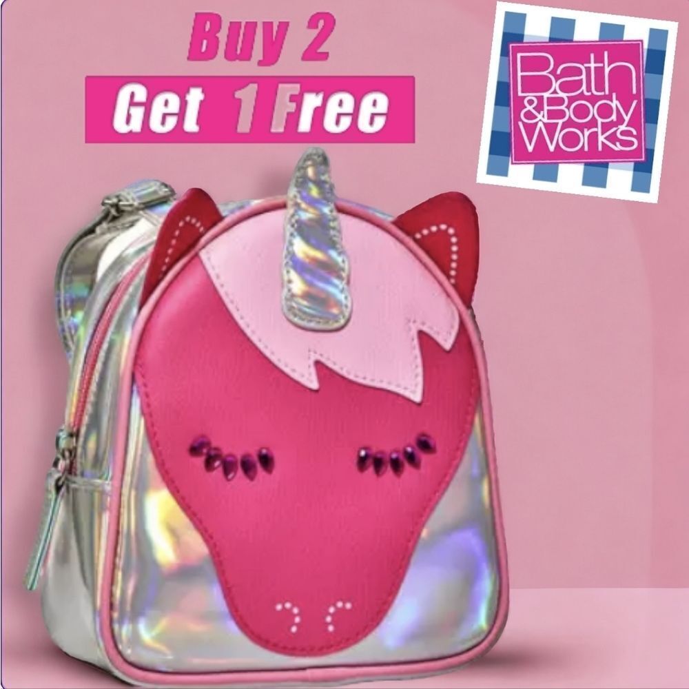 Bath & Body Works Unicorn Micro Backpack/ Cosmetics Case